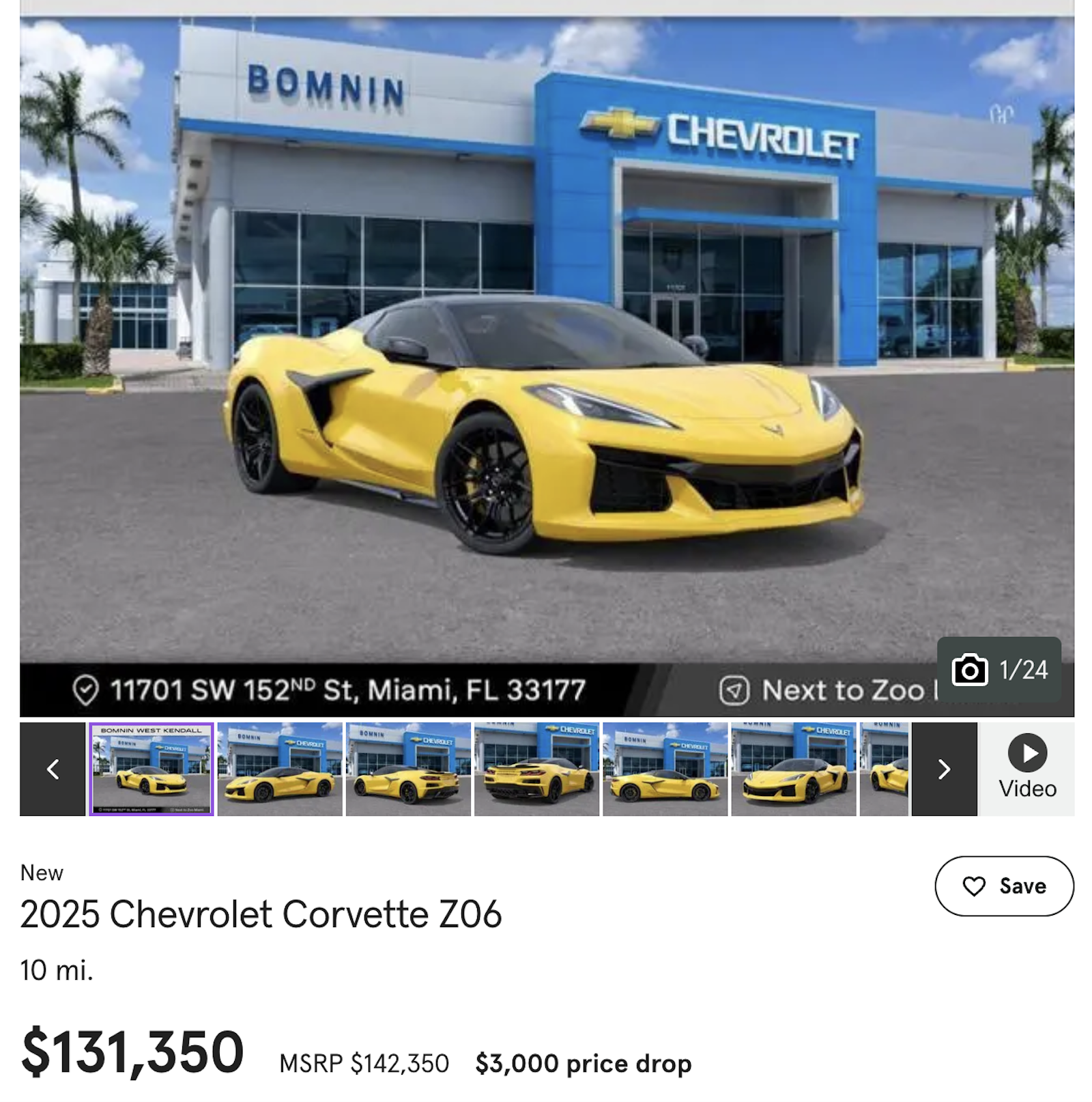 Yellow Z06 Ad