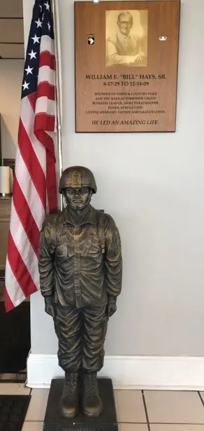 Bill Hays Sr With Statue
